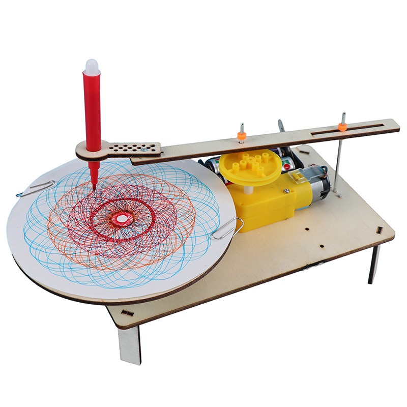 Diy Electronics Toys - 1-3Pcs DIY Wooden Electric Plotter Drawing