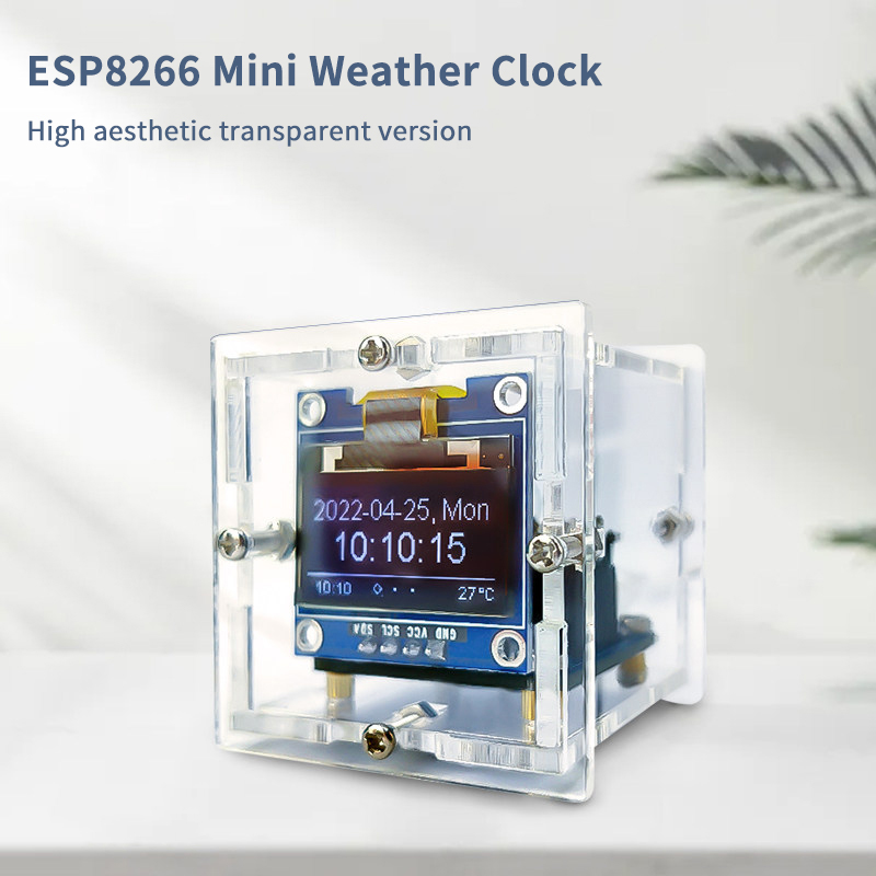 ESP8266 Mini Weather Clock Kit - Diy Electronics Soldering Kit 评论和价格