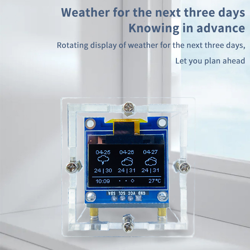 ESP8266 Mini Weather Clock Kit - Diy Electronics Soldering Kit 评论和价格