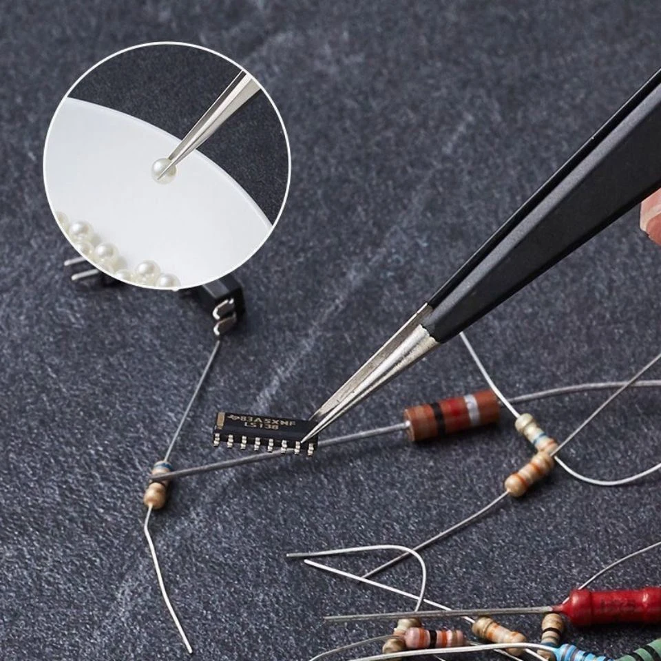 Precision Tweezers Set ESD-10/ - Diy Electronics Soldering Kit 评论和价格
