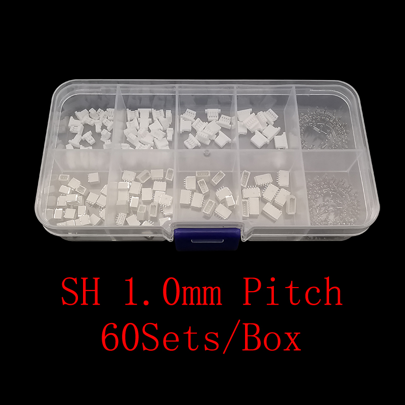 60Sets/Box JST SH 1.0mm Pitch  - Male Female Header Pin 评论和价格