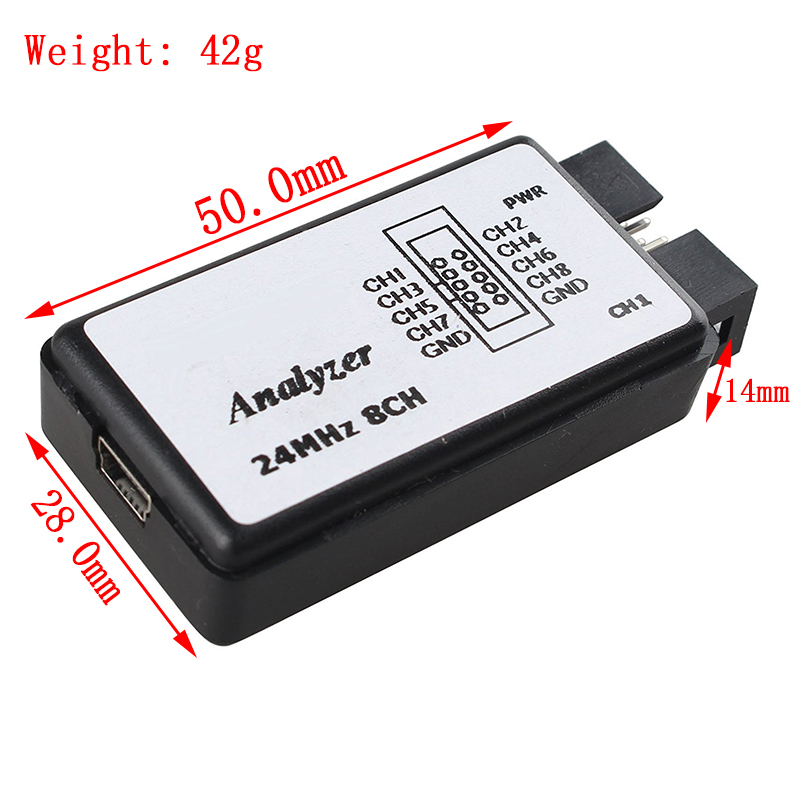 USB Logic Analyzer 24MHz 8 Cha - Logic Analyzer Usb 评论和价格