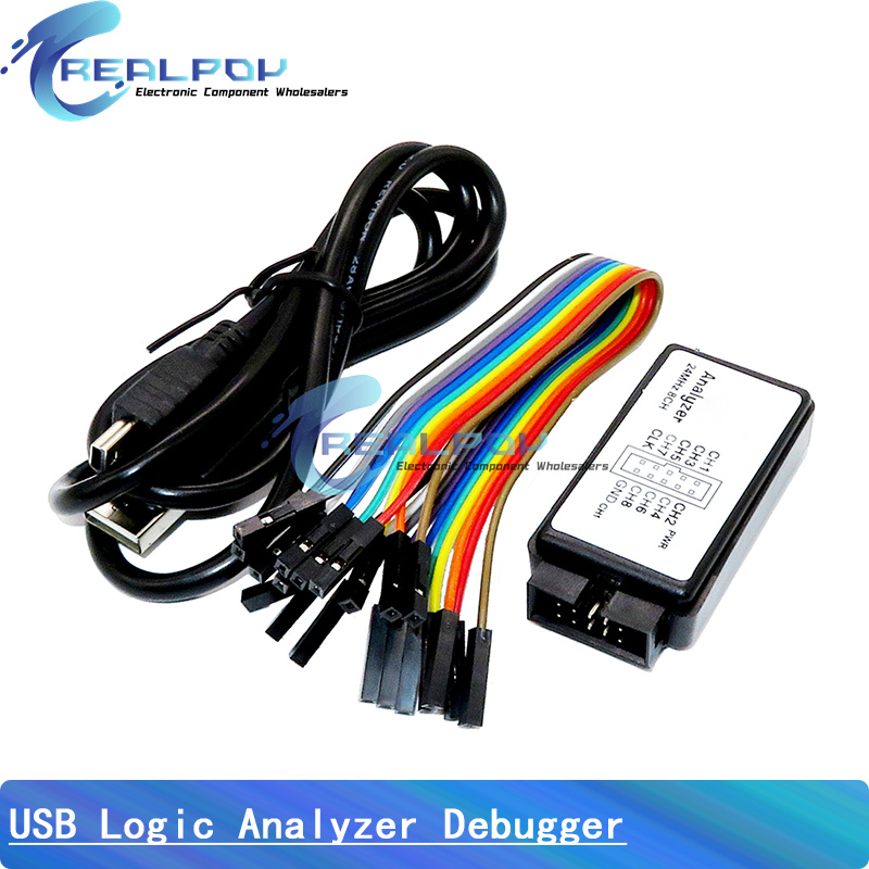 USB Logic Analyzer 24MHz 8 Cha - Logic Analyzer Usb 评论和价格