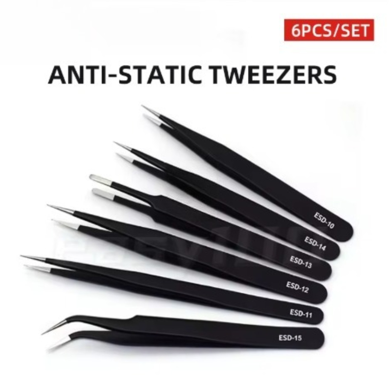 6pcs Precision Tweezers Set ES - Diy Electronics Soldering Kit 评论和价格