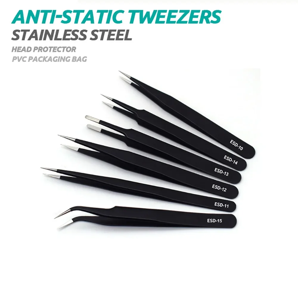 6pcs Precision Tweezers Set ES - Diy Electronics Soldering Kit 评论和价格
