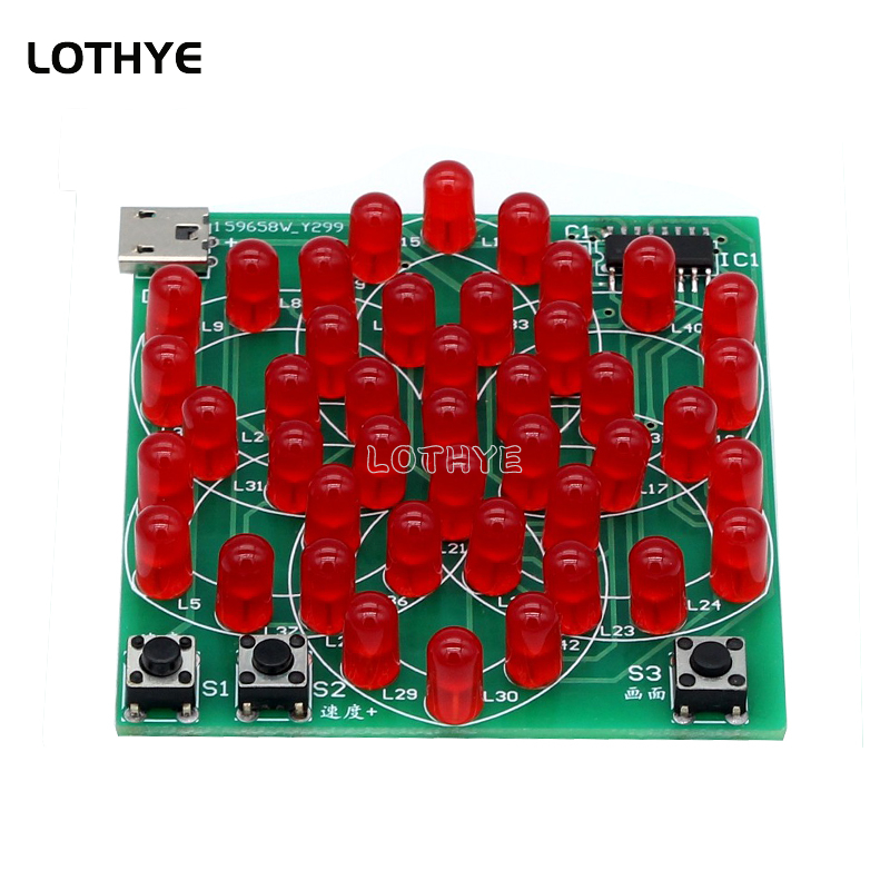 43 LED Multi Style Pattern Ele - Diy Electronics Soldering Kit 评论和价格