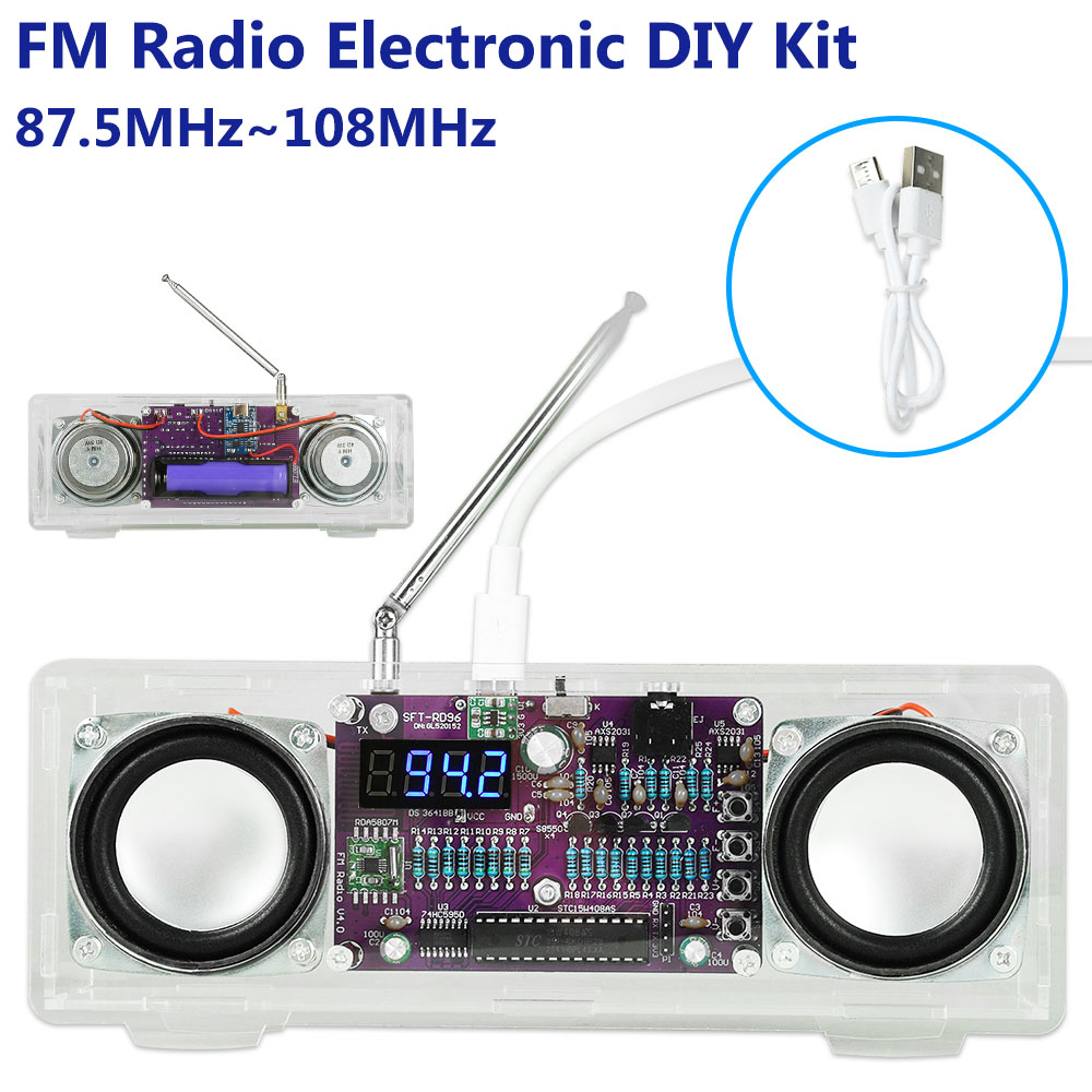 FM Radio Electronic 87.5MHz~10 - Diy Electronics Youtube Channel 评论和价格