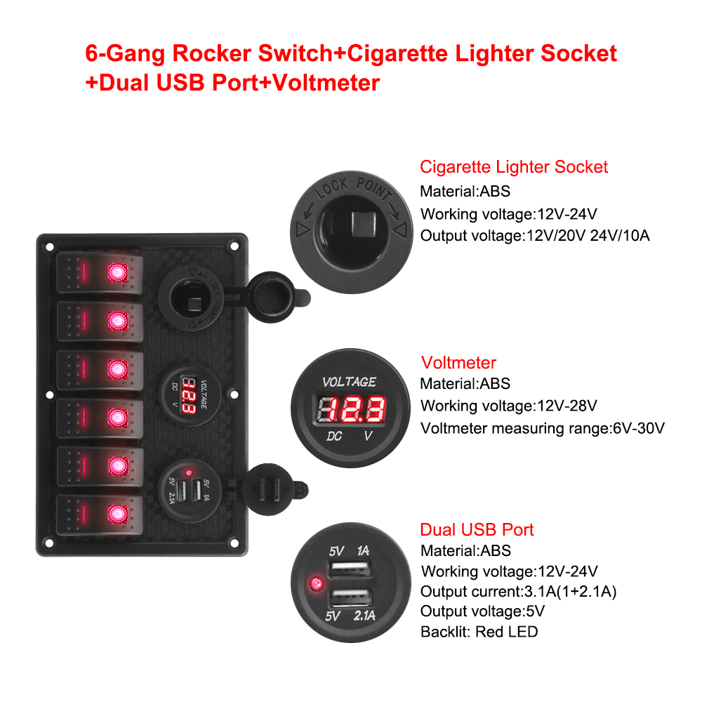 24V 12V 6 Buttons Switch Panel - Logic Analyzer Usb 评论和价格