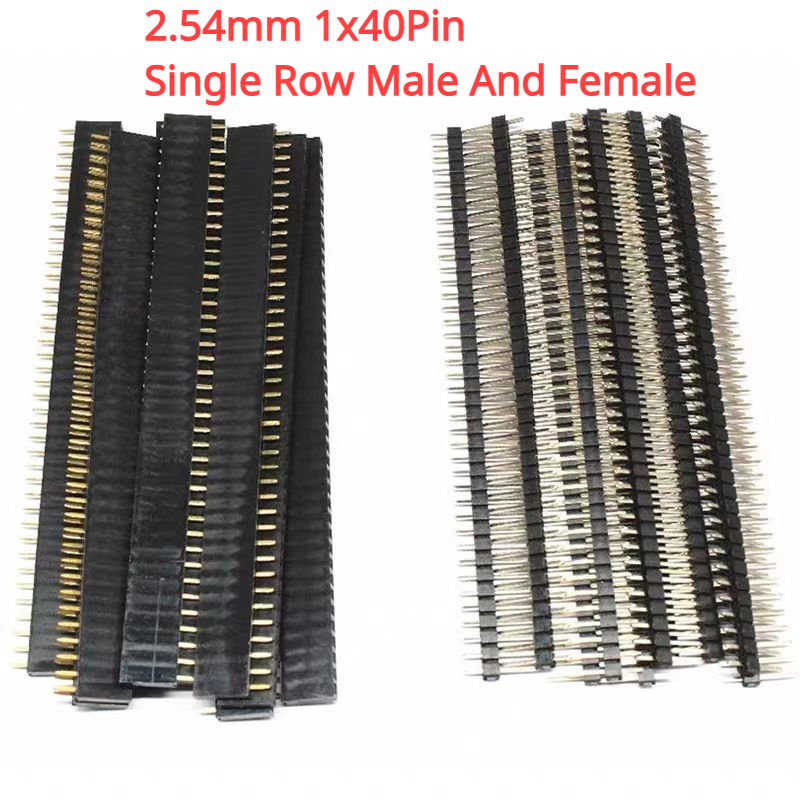 10PCS 1x40Pin 2.54mm Pitch Sin - Male Female Header Pin 评论和价格