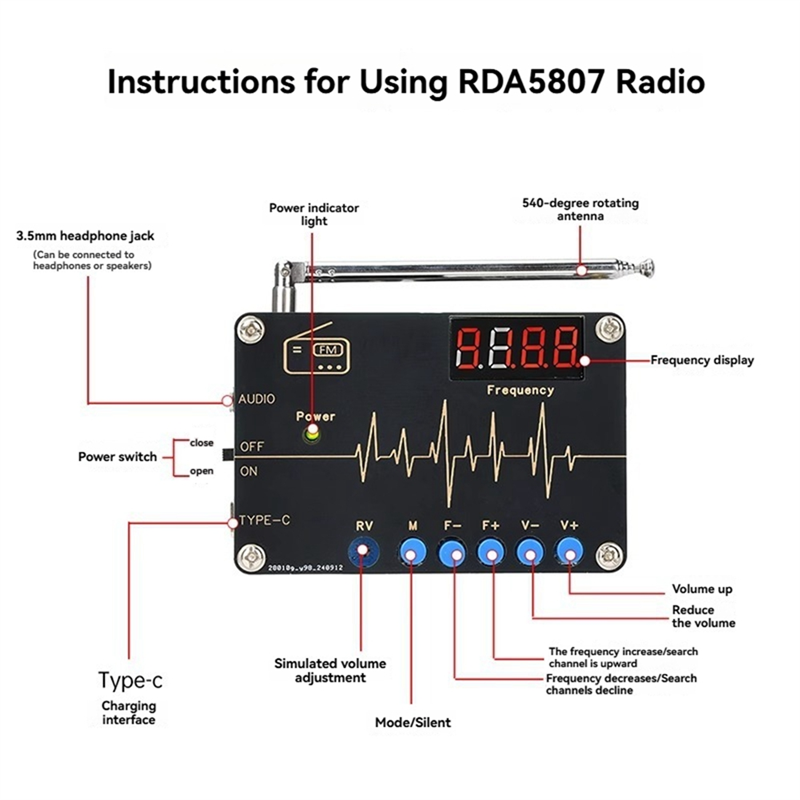 A73E-RDA5807M FM Radio DIY Kit - Diy Electronics Soldering Kit 评论和价格
