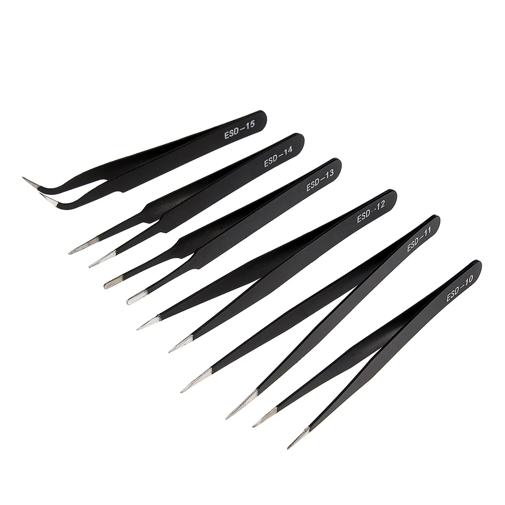 2/6pcs Precision Tweezers Set  - Diy Electronics Soldering Kit 评论和价格